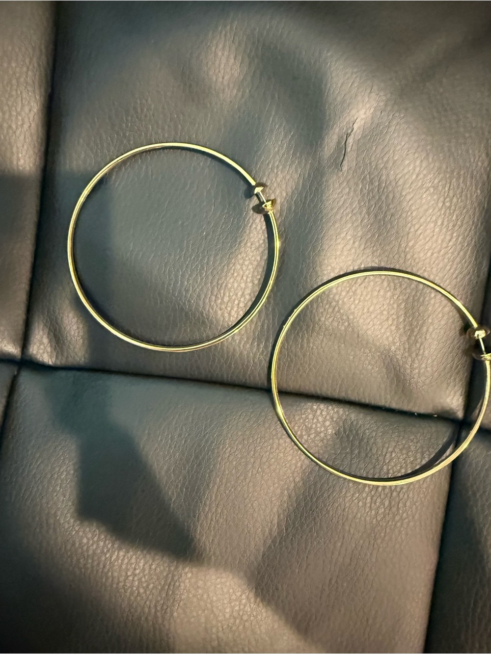 Jenny Bird Large  Gold Hoop Earrings NWOT